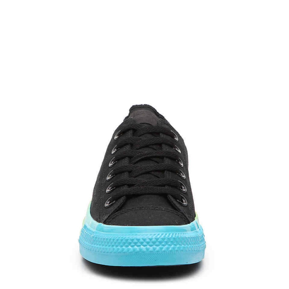 NEW Rainbow Ice Black Ombre Sole Low Top Sneakers - Picture 2 of 5